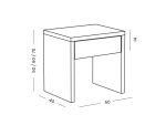 Bedside table White - dimensions
